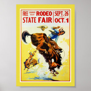 Affiche de Rodéo Vintage Restaurée
