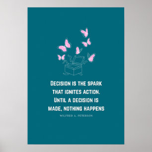 Affiche de sagesse d'action et de décision – Esthé