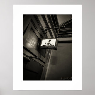 Affiche de salle de bain pour dames du Sepia Theat