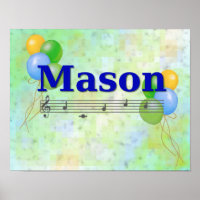 Affiche de salle de musique Mason pour la chambre