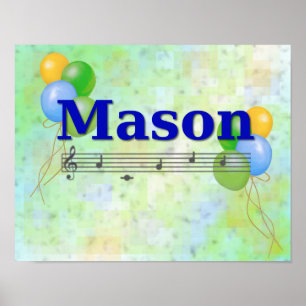 Affiche de salle de musique Mason pour la chambre