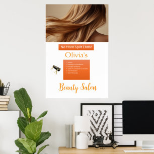 Affiche de salon de beauté Plus d'extrémités fourc