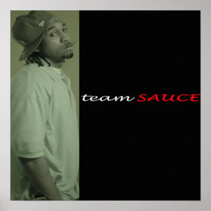 Affiche de sauce à équipe
