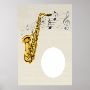 Affiche de saxophone personnalisée