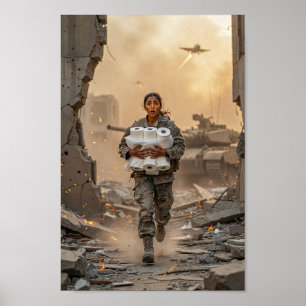 Affiche de scène de panique de survie comique somb