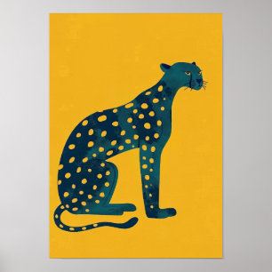 Affiche de scène de rue de dessin animé coloré pou