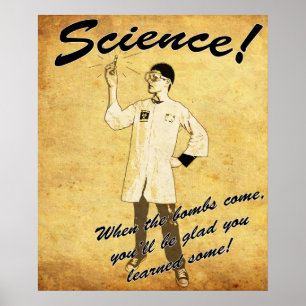 Affiche de science rétro des années 1940