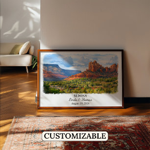 Affiche de Sedona Arizona, Aquarelle, Personnalisé