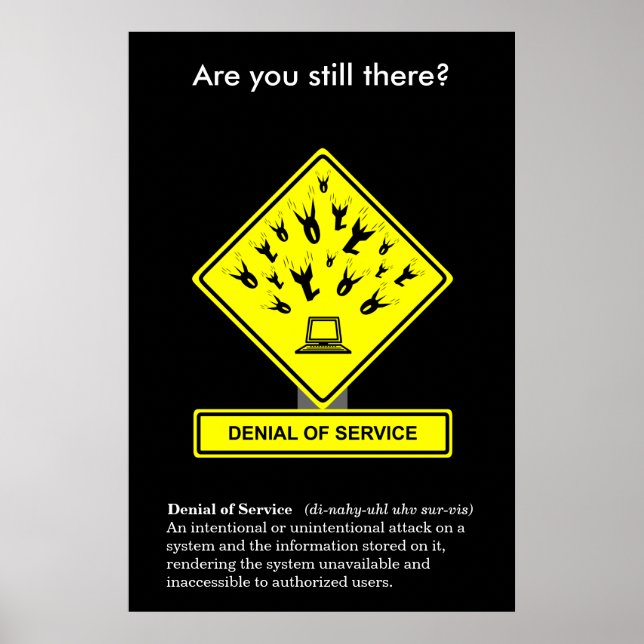 Affiche de sensibilisation à la sécurité du déni d (Devant)