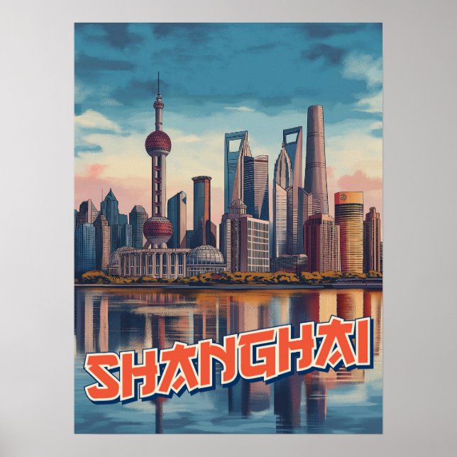 Affiche de Shanghai Skyline : Vivant paysage urbai (Devant)