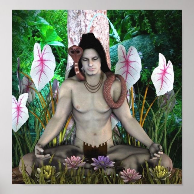 affiche de shiva hindu god de 14.95 (Devant)