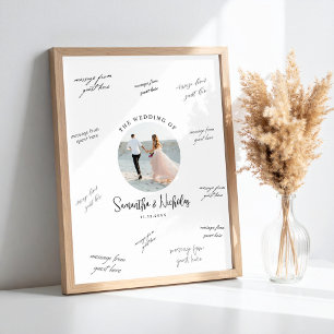 Affiche de signature de livre d'or de mariage phot