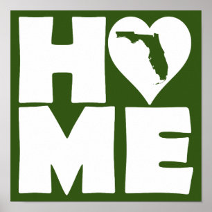 Affiche de signe de l'État de Floride à la maison