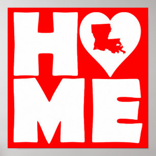 Affiche de signe de l'État de la Louisiane à la ma