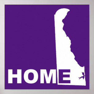 Affiche de signe de l'État du Delaware loin de la 