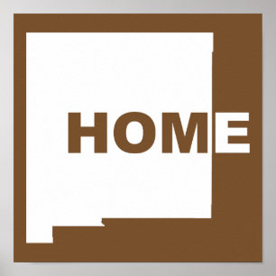 Affiche de signe de New Mexico à la maison loin de