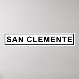 Affiche de signe de train de San Clemente