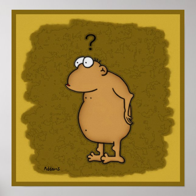 Affiche de singe de bande dessinée (Devant)