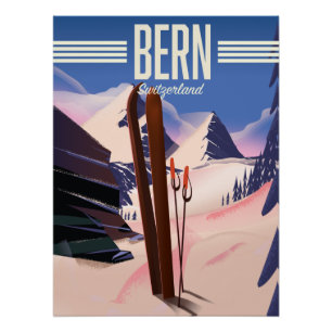 Affiche de ski à Berne en Suisse