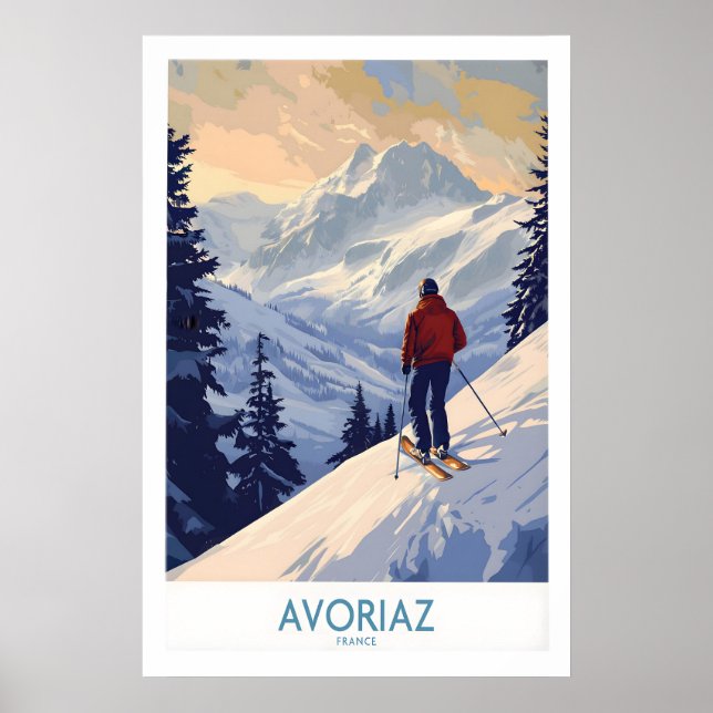 Affiche de ski Avoriaz France 1 (Devant)