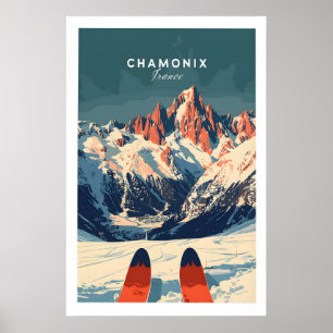 Affiche de ski Chamonix 1