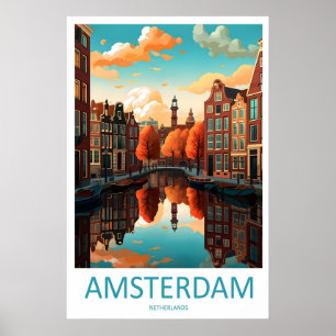 Affiche de ski d'AmsterdamVoyage vintage Parc Nati