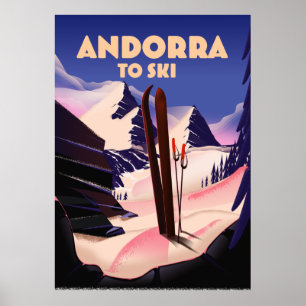 affiche de ski d'Andorre.