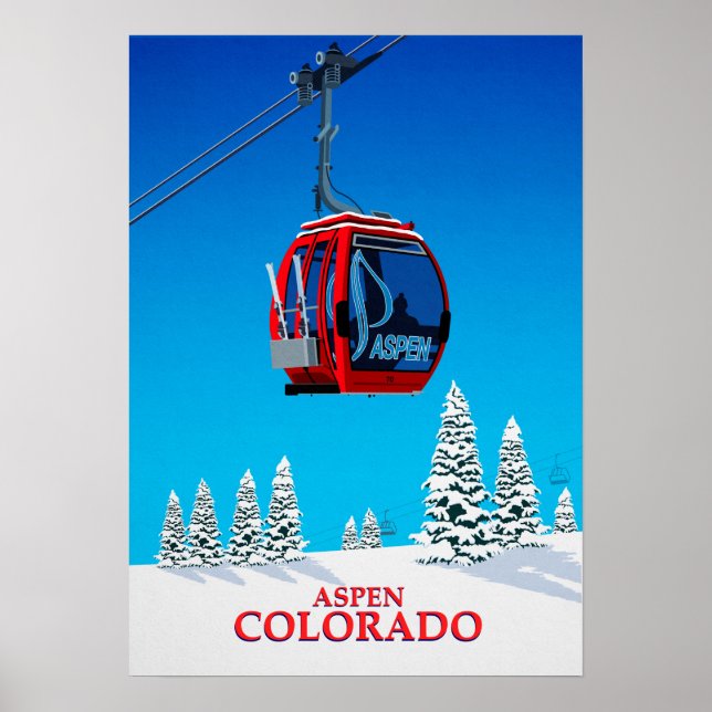 Affiche de ski d'Aspen (Devant)
