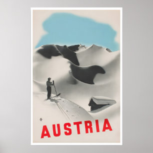 Affiche de ski d'Autriche Art autrichien Voyage vi