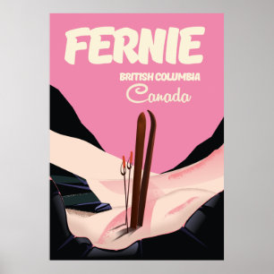 Affiche de ski de Fernie Colombie-Britannique