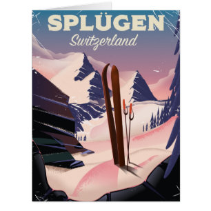 affiche de ski de splügen Suisse