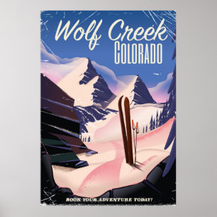 Affiche de ski de Wolf Creek le Colorado