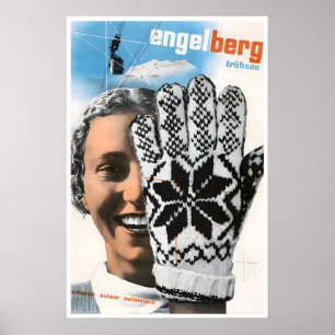 Affiche de ski d'Engelberg Suisse Art Impression s