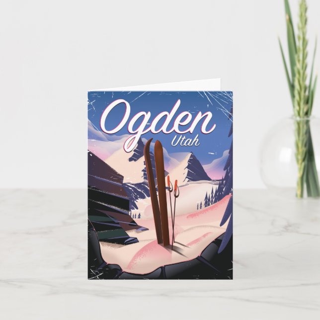 affiche de ski d'Ogden, Utah (Devant)