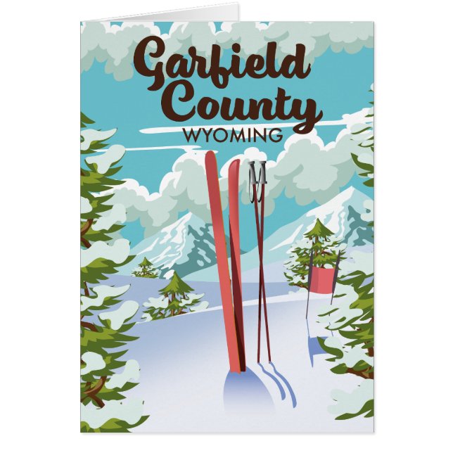 Affiche de ski du comté de Garfield (Devant)