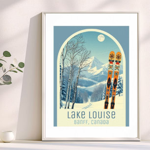 Affiche de ski du lac Louise Banff Alberta Canada