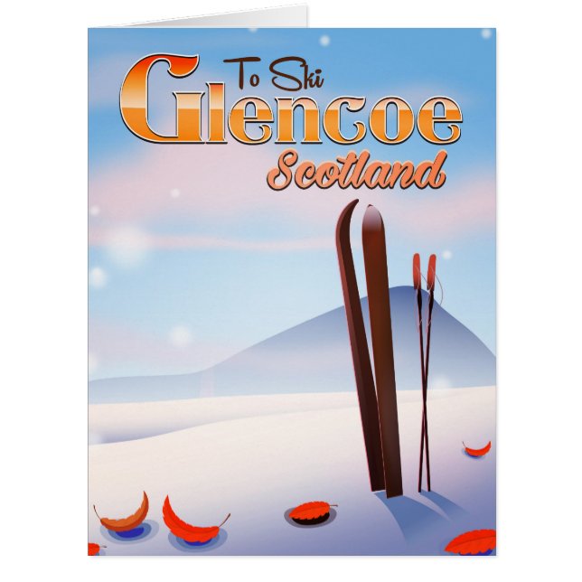 Affiche de ski Glencoe Écosse (Devant)