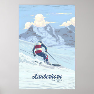 Affiche de ski Lauberhorn Wengen
