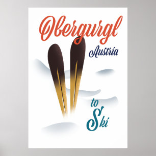 Affiche de ski Obergurgl Autriche