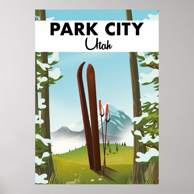 Affiche de ski Park City Utah (Devant)