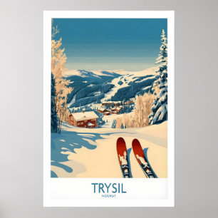 Affiche de ski Trysil Norvège 1