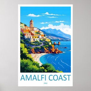 Affiche de ski vintage Amalfi Parc national de voy