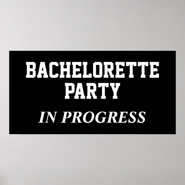 Affiche de soirée de bachelorette en cours (Devant)