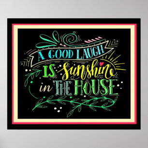 Affiche de soleil et de rire