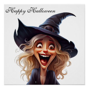 Affiche de sorcière d'Halloween