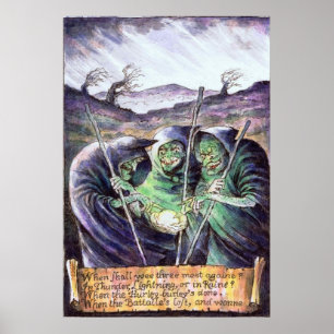 Affiche de sorcières de Macbeth
