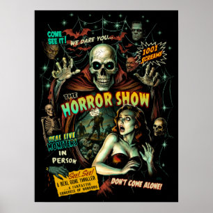 Affiche de spectacle d'horreur – Rétro Halloween