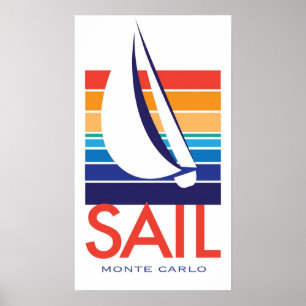 Affiche de Square_SAIL Monte Carlo de couleur de