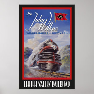 Affiche de Streamliner de vallée de Lehigh