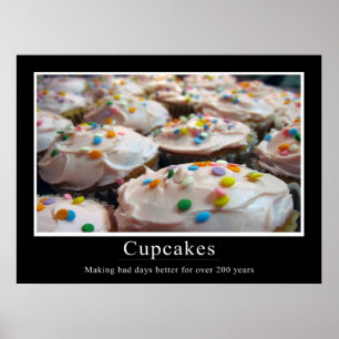 Affiche de style démotivationnel Cupcake